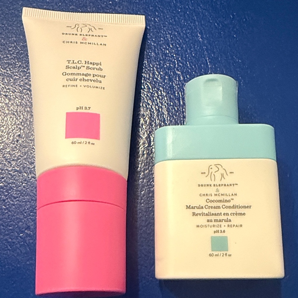 Drunk Elephant T.L.C. Scalp Scrub and Cocomino Conditioner Set